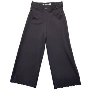 Betabrand Dress Pant Yoga Pants – Black Cropped Wide Leg Size XS Petite